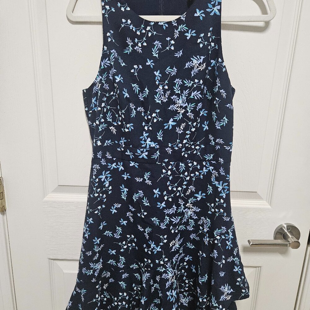 Banana Republic 4P Blue Flowers Dress Sleeveless